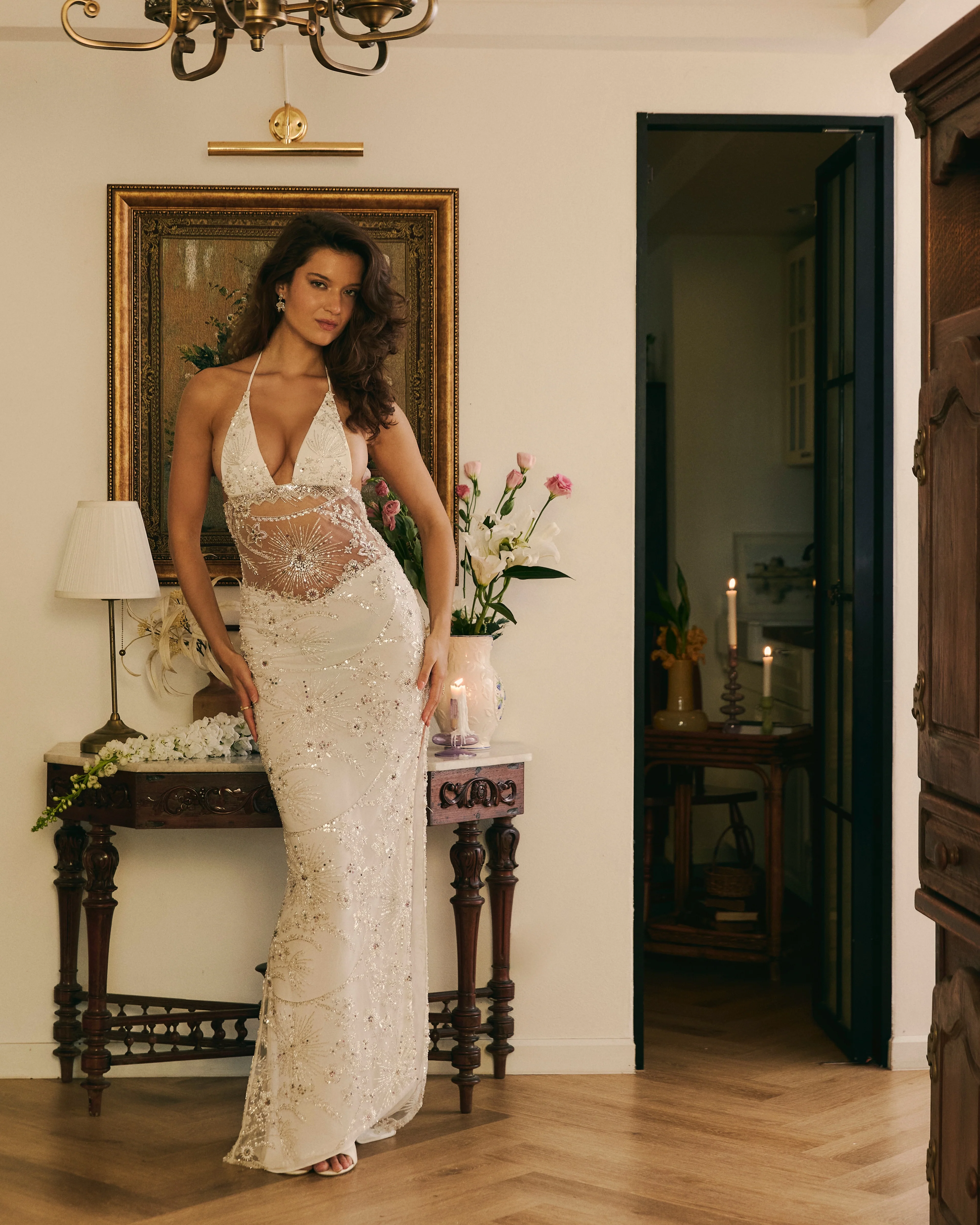 Amina Maxi Dress White - Image 2