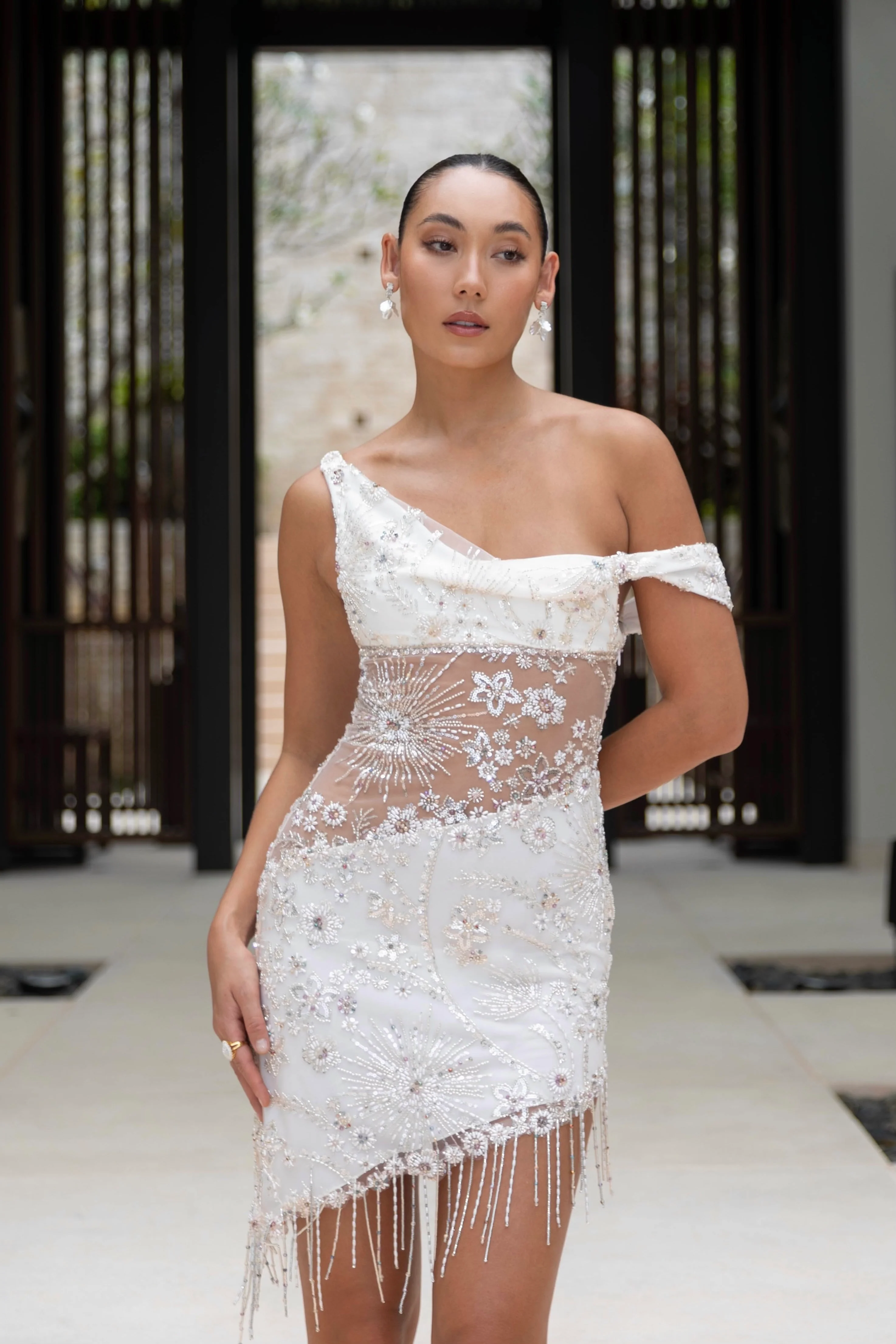 Amira Mini Dress White - Image 3