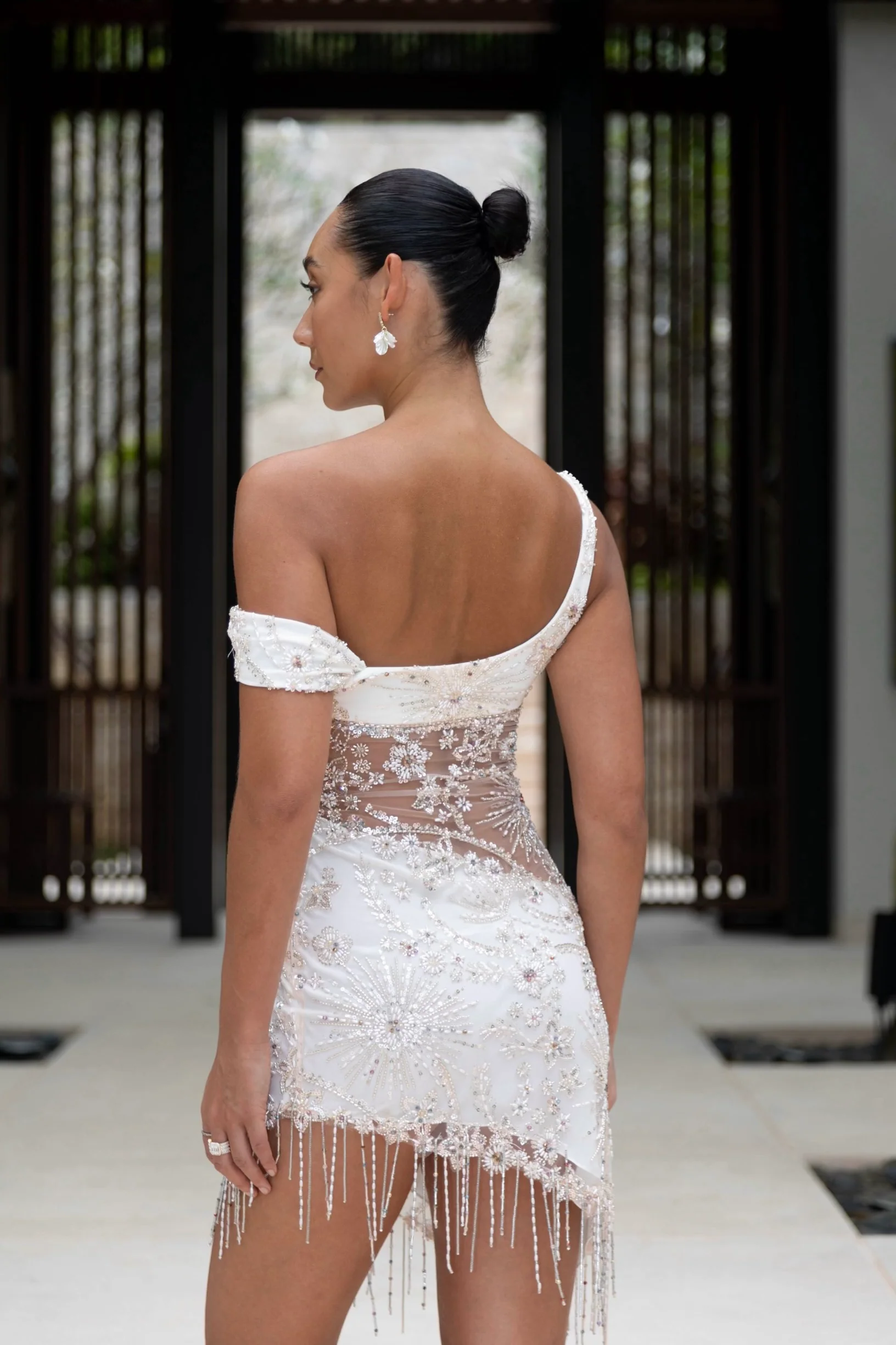 Amira Mini Dress White - Image 5