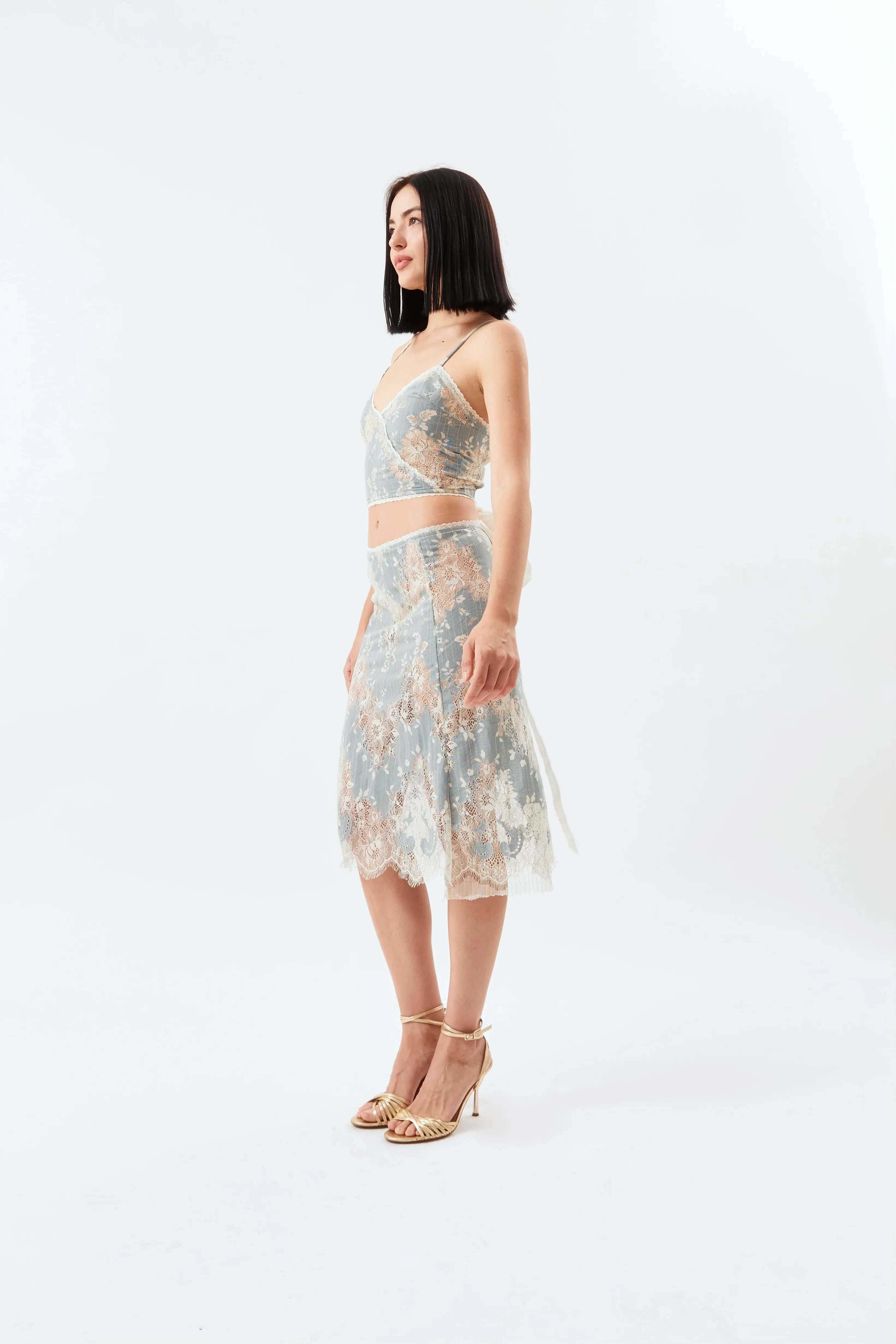 Laced Ballerina Skirt - Baby Blue - Image 3
