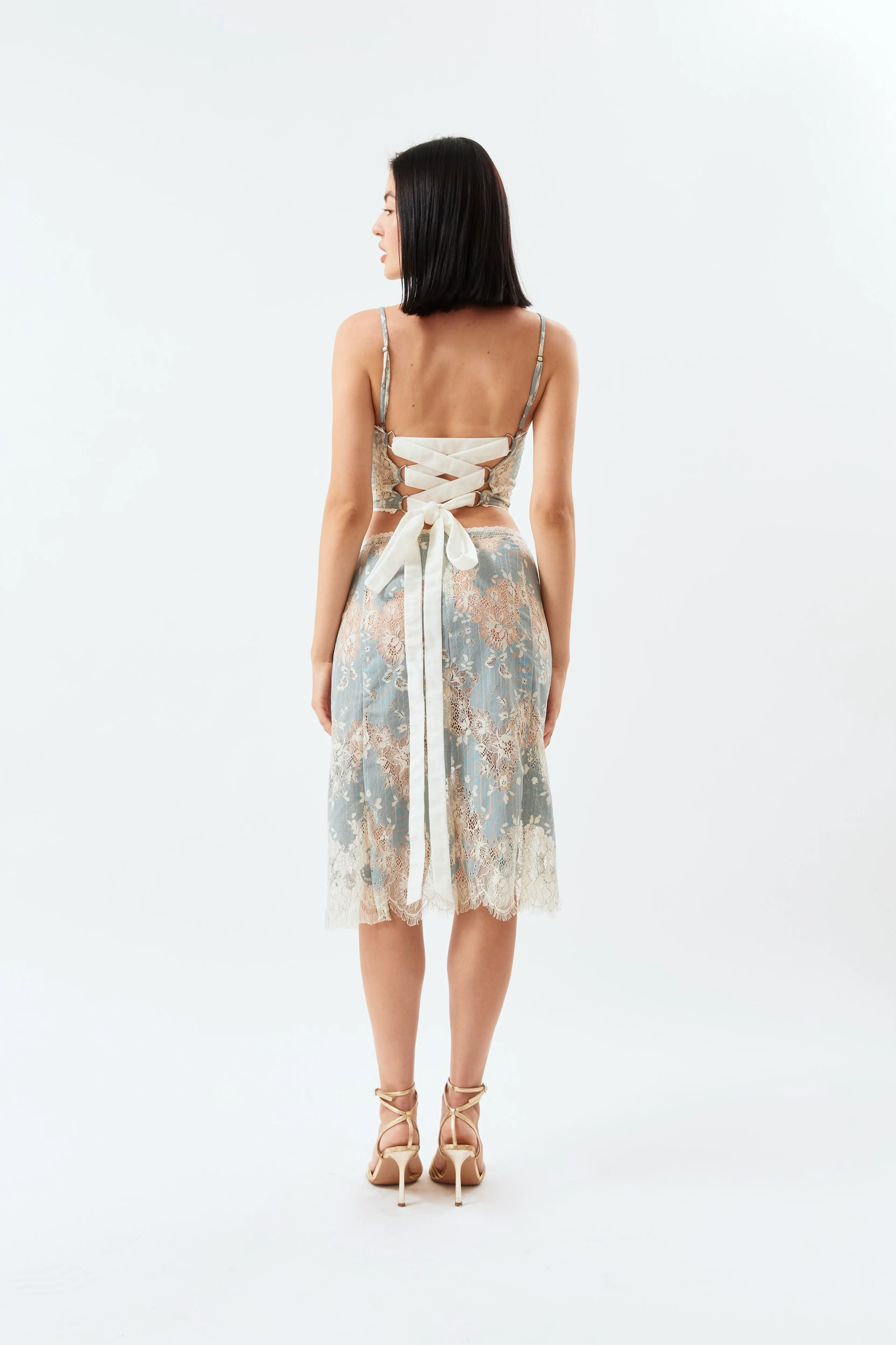 Laced Ballerina Skirt - Baby Blue - Image 5