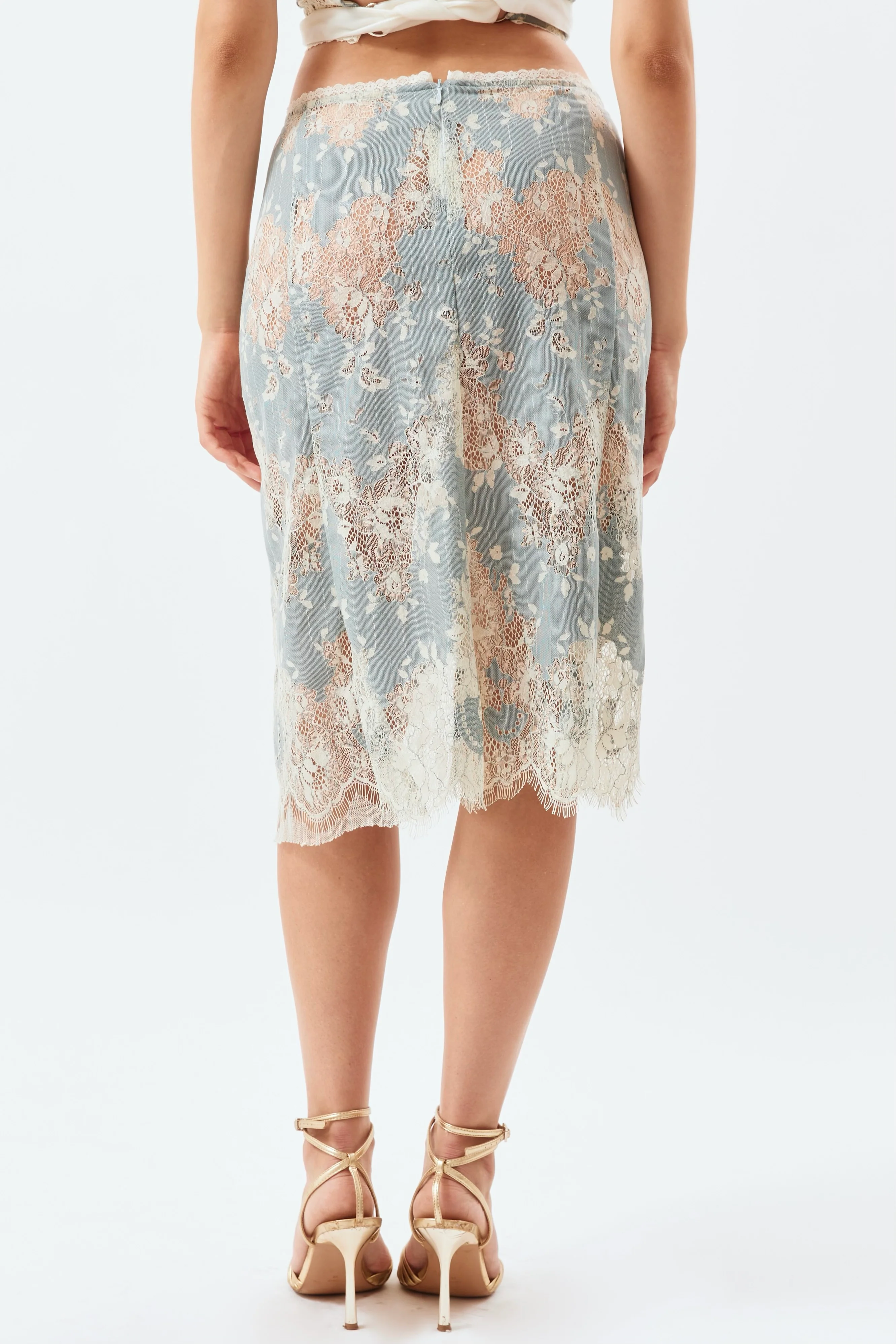 Laced Ballerina Skirt - Baby Blue - Image 7