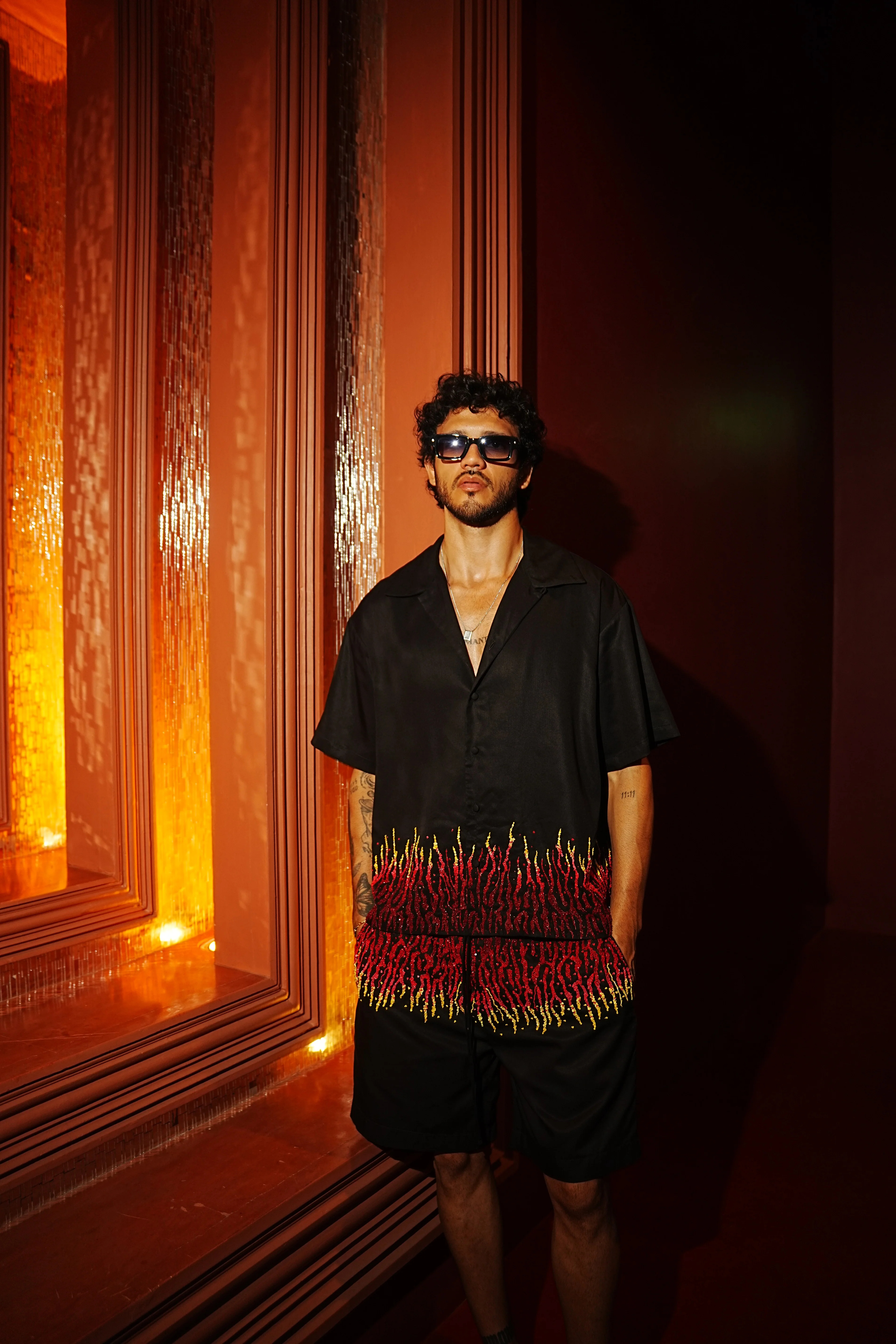 Fai Embellished Flame Shirt - Image 3