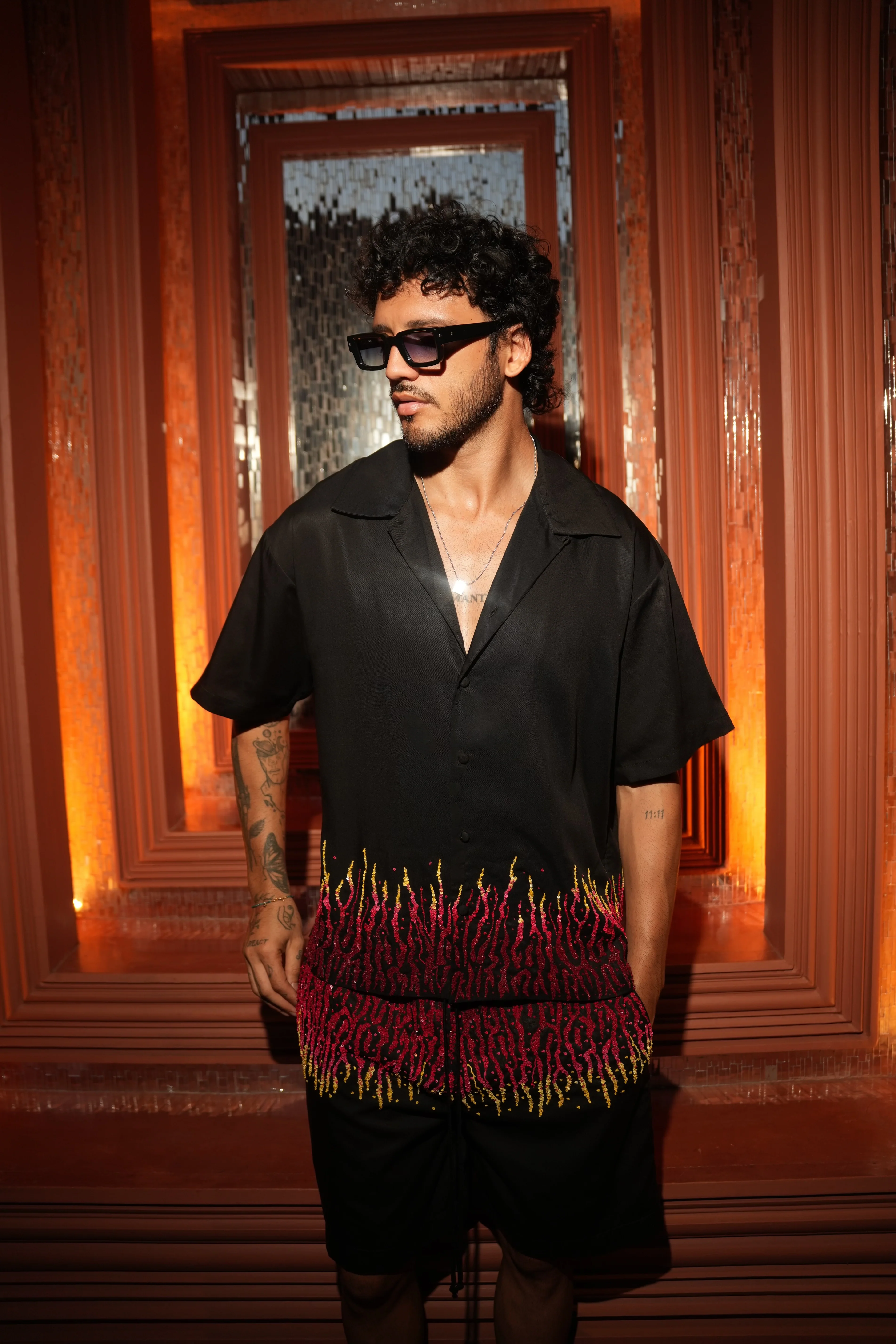 Fai Embellished Flame Shirt - Image 4