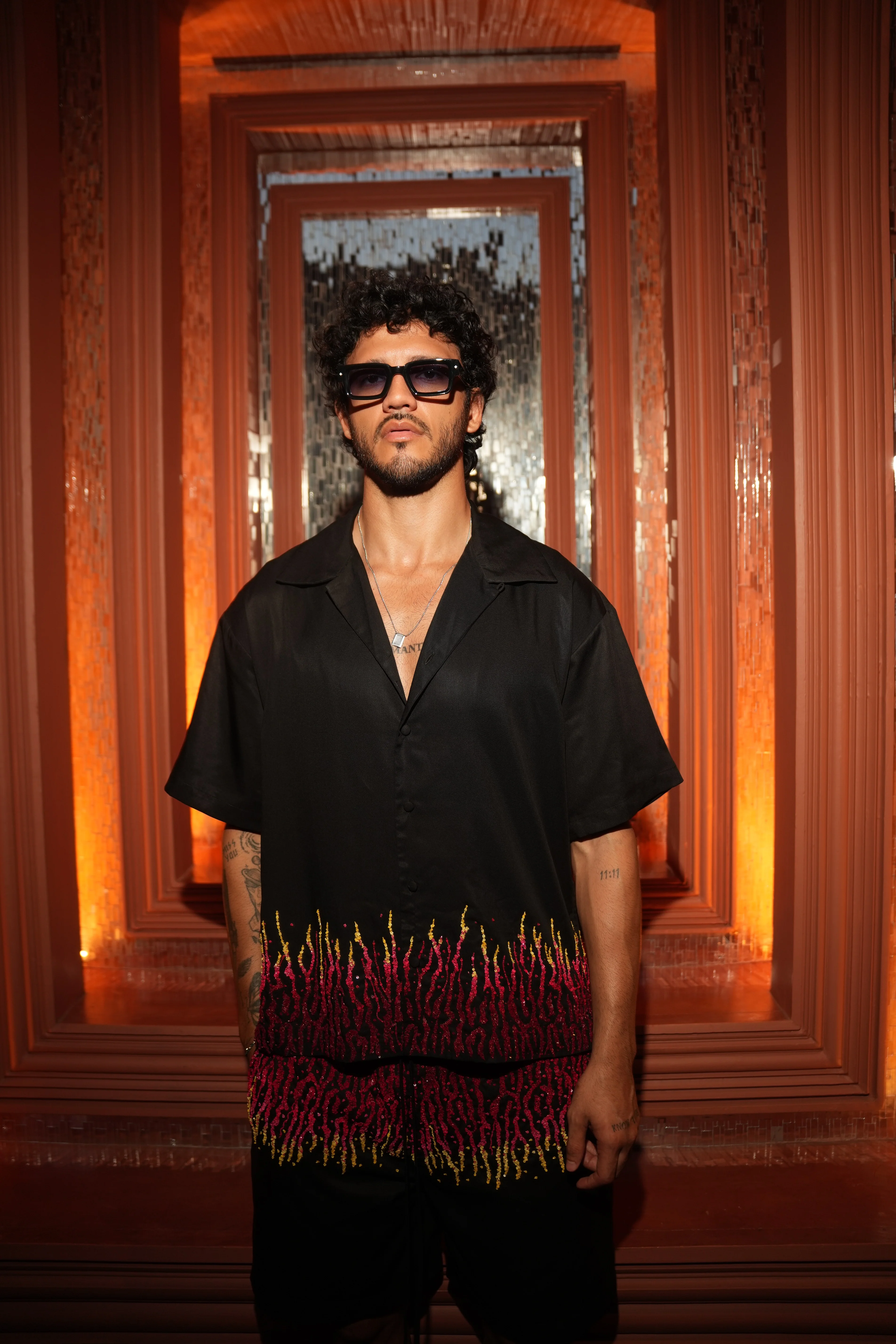 Fai Embellished Flame Shirt - Image 5