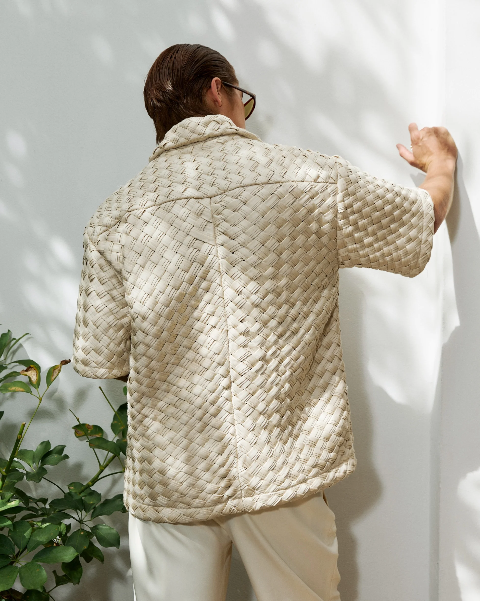 Nawa Weaved Shirt Ecru - Image 7