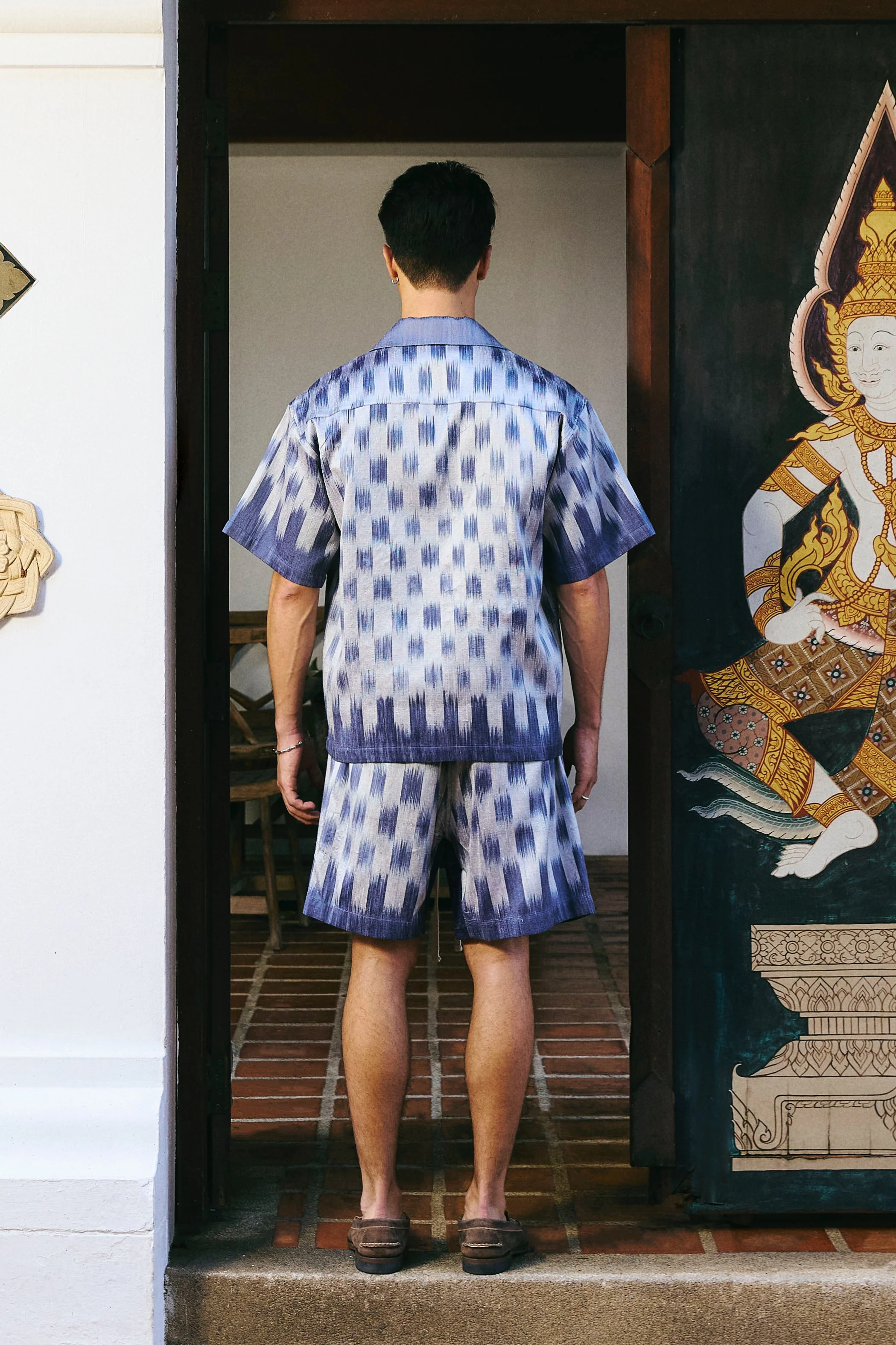 Ngoen Silk Shirt Azure - Image 3