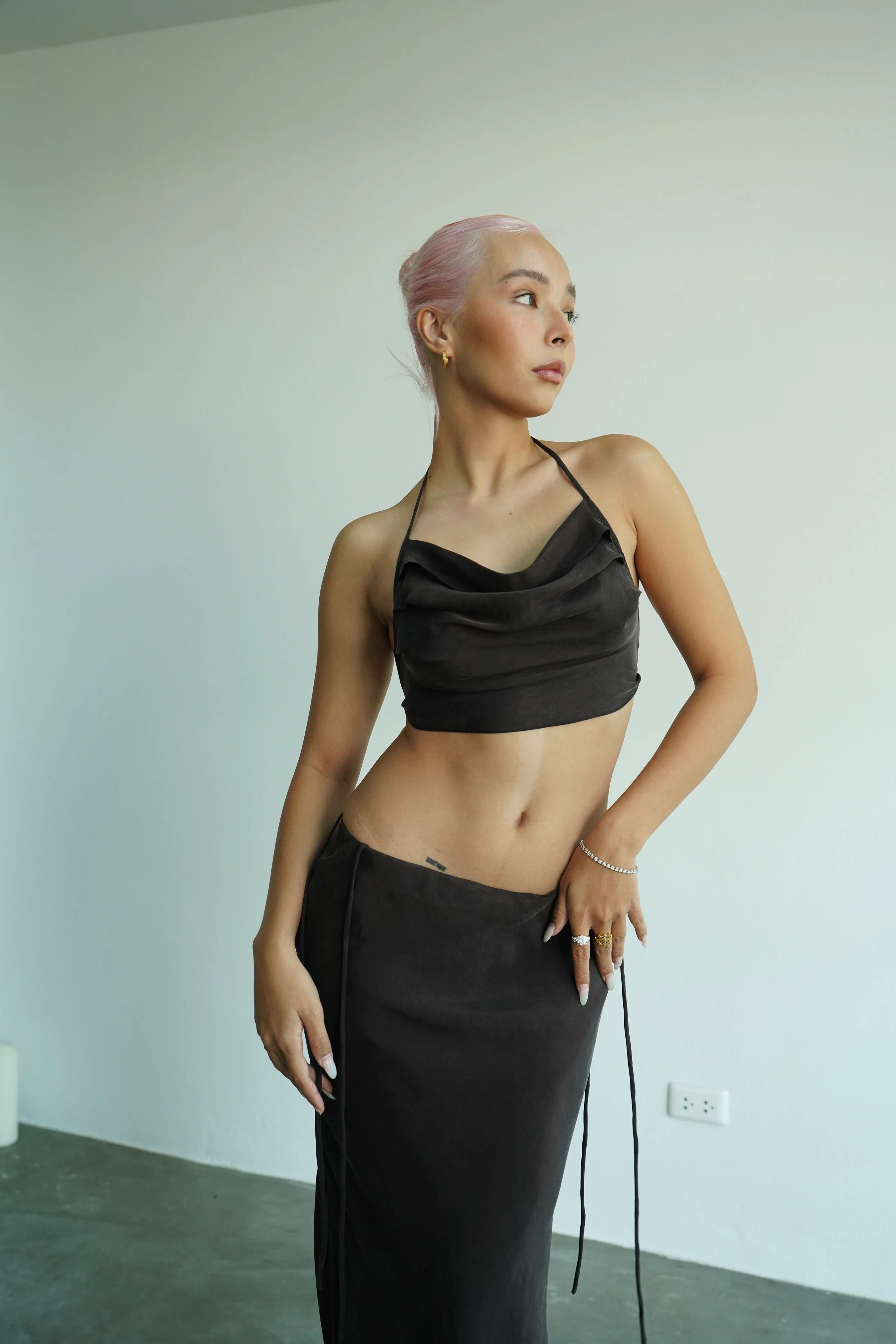 Cocoa Cowl Halter Top - Image 3