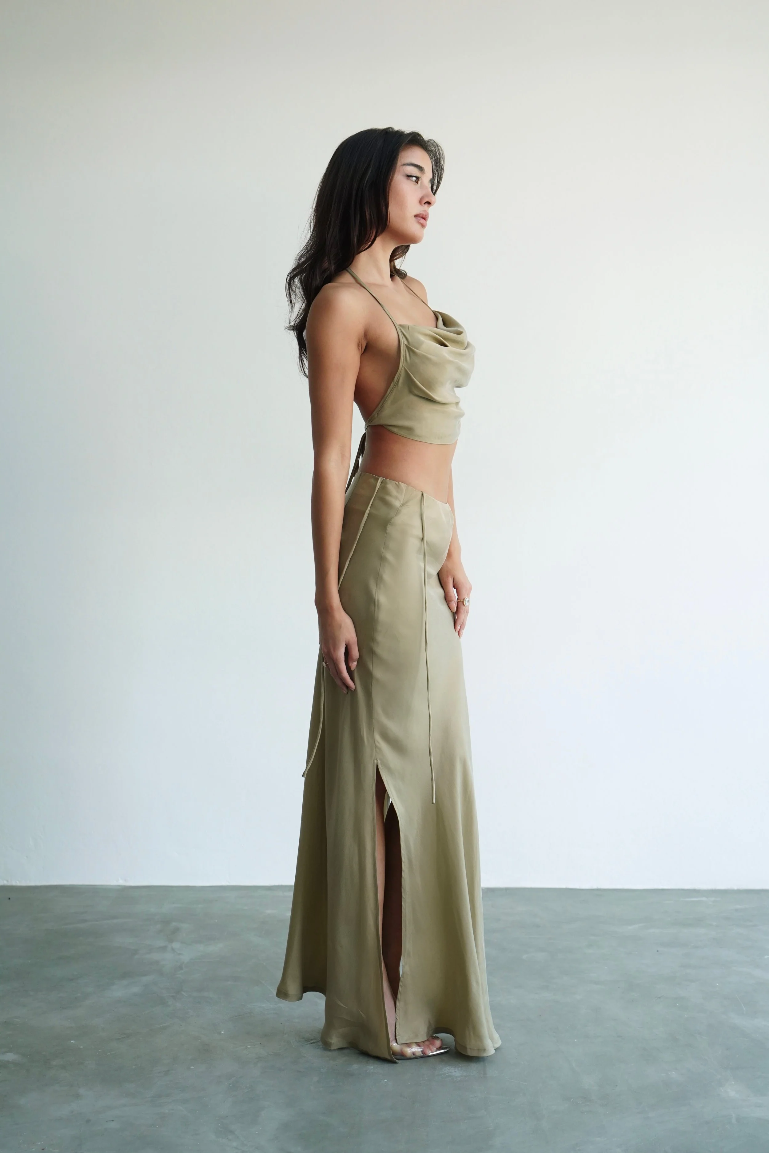 Olive Maxi Skirt - Image 3