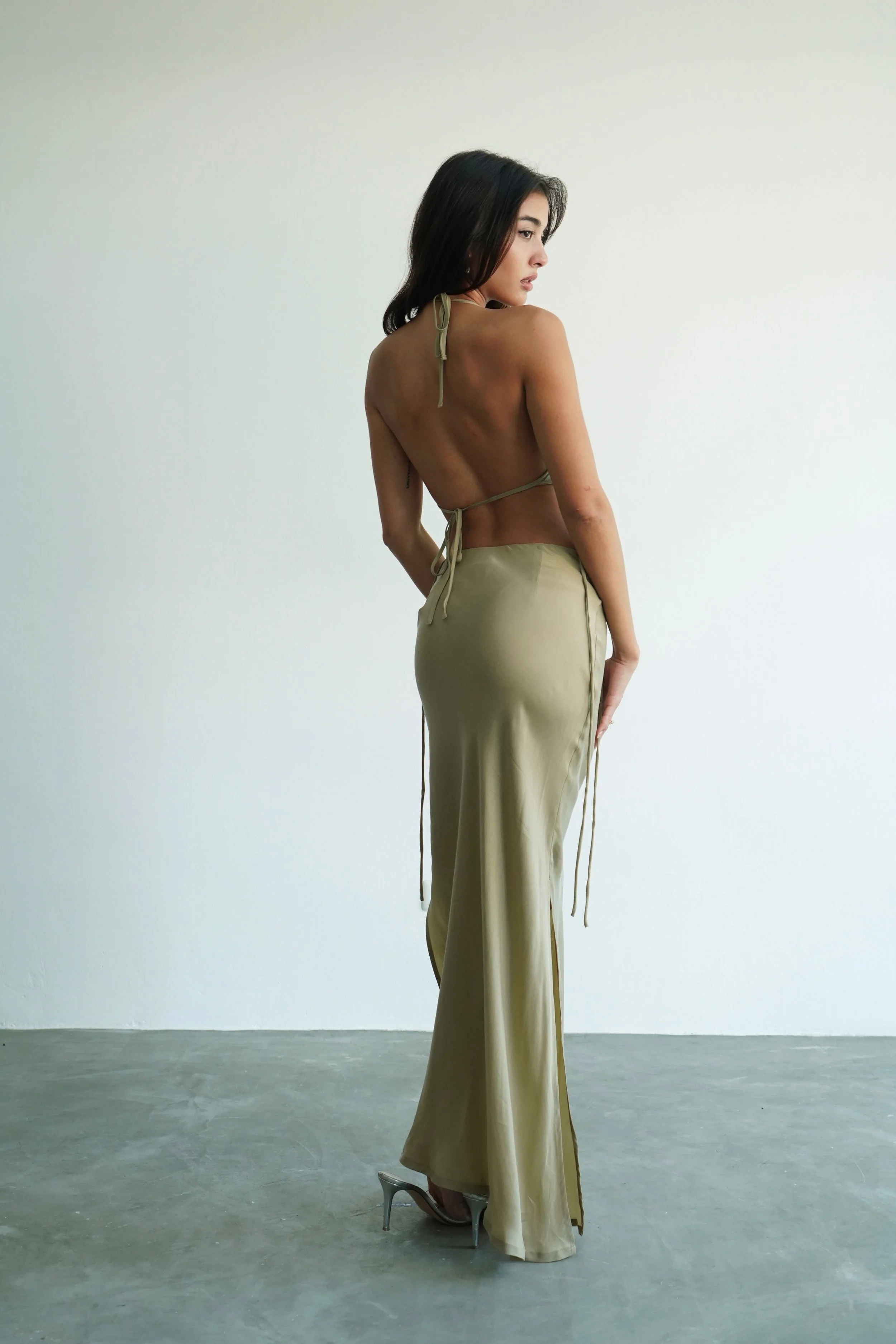 Olive Maxi Skirt - Image 4