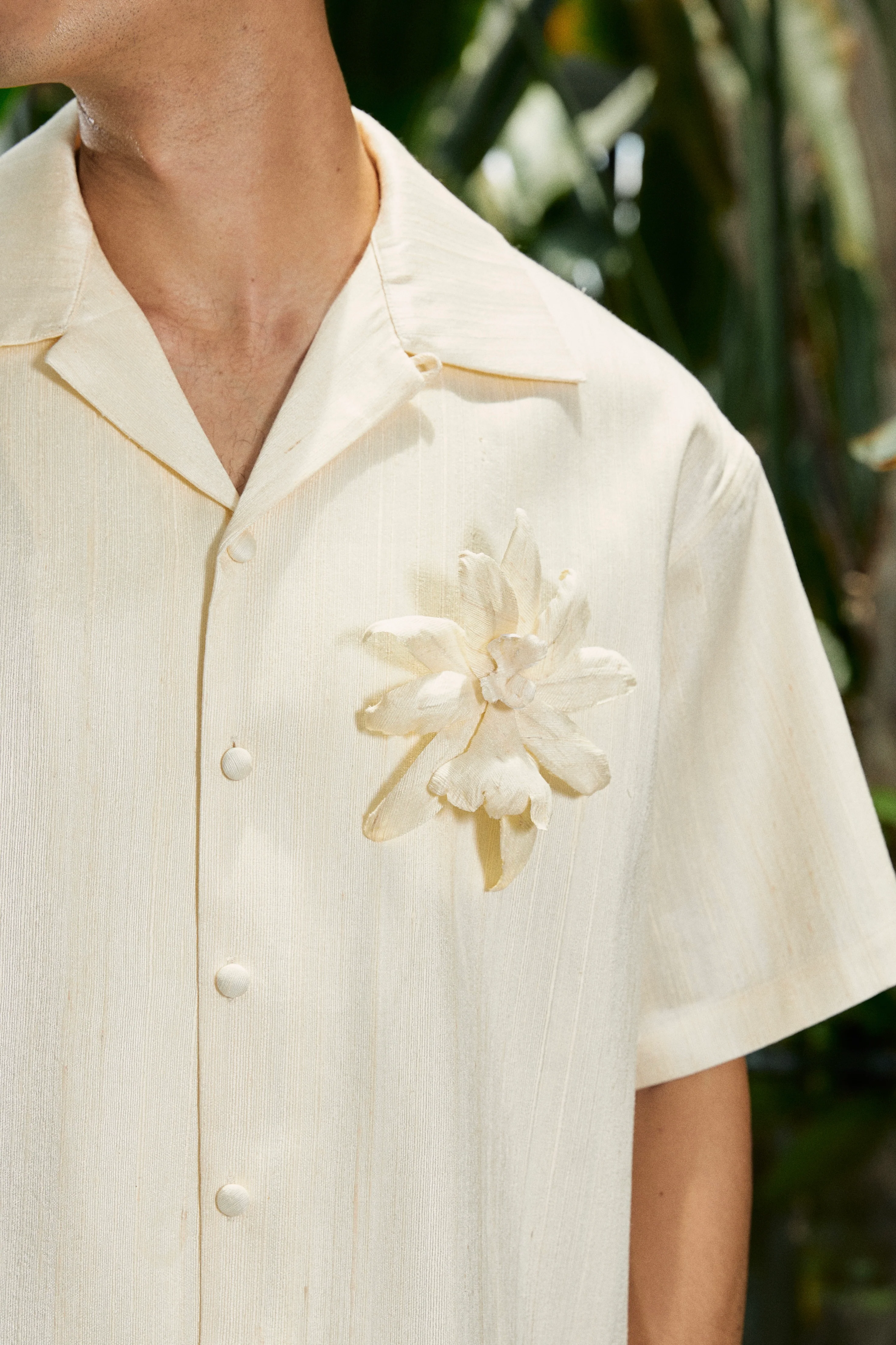 Sakorn Silk Shirt Ecru - Image 5