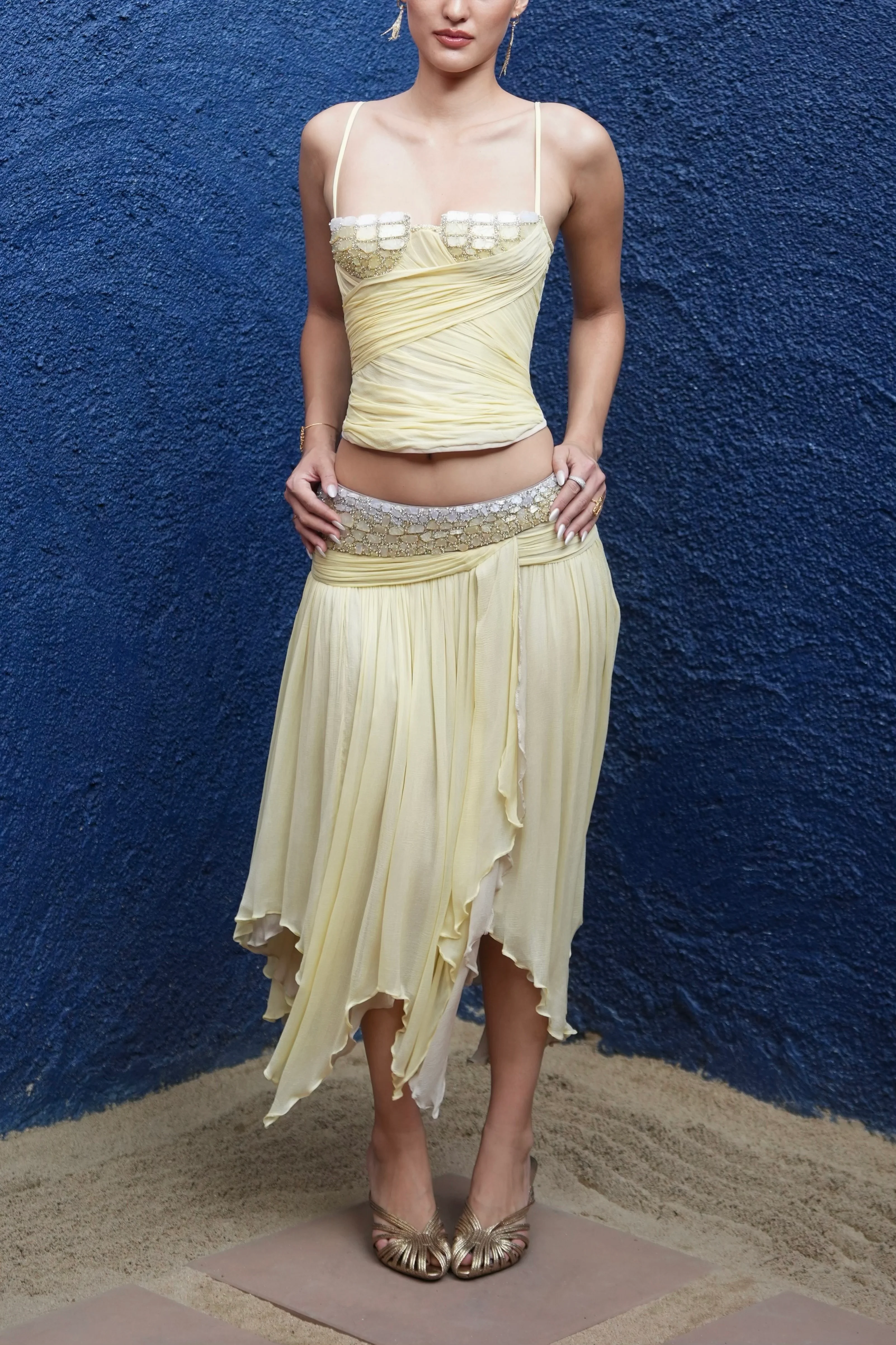 Sarina Midi Skirt Yellow - Image 2
