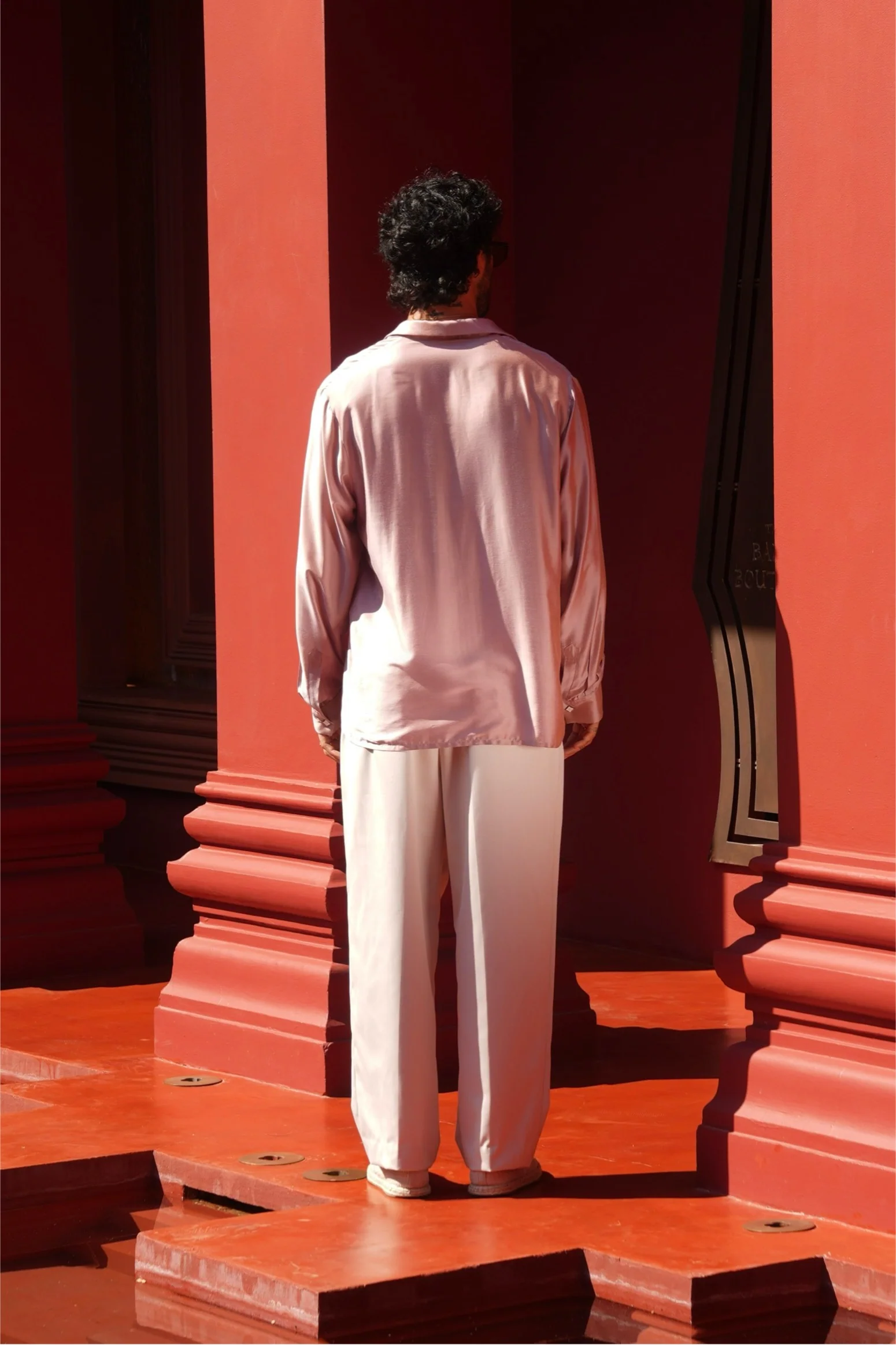 Aman Silk Shirt Blush - Image 4