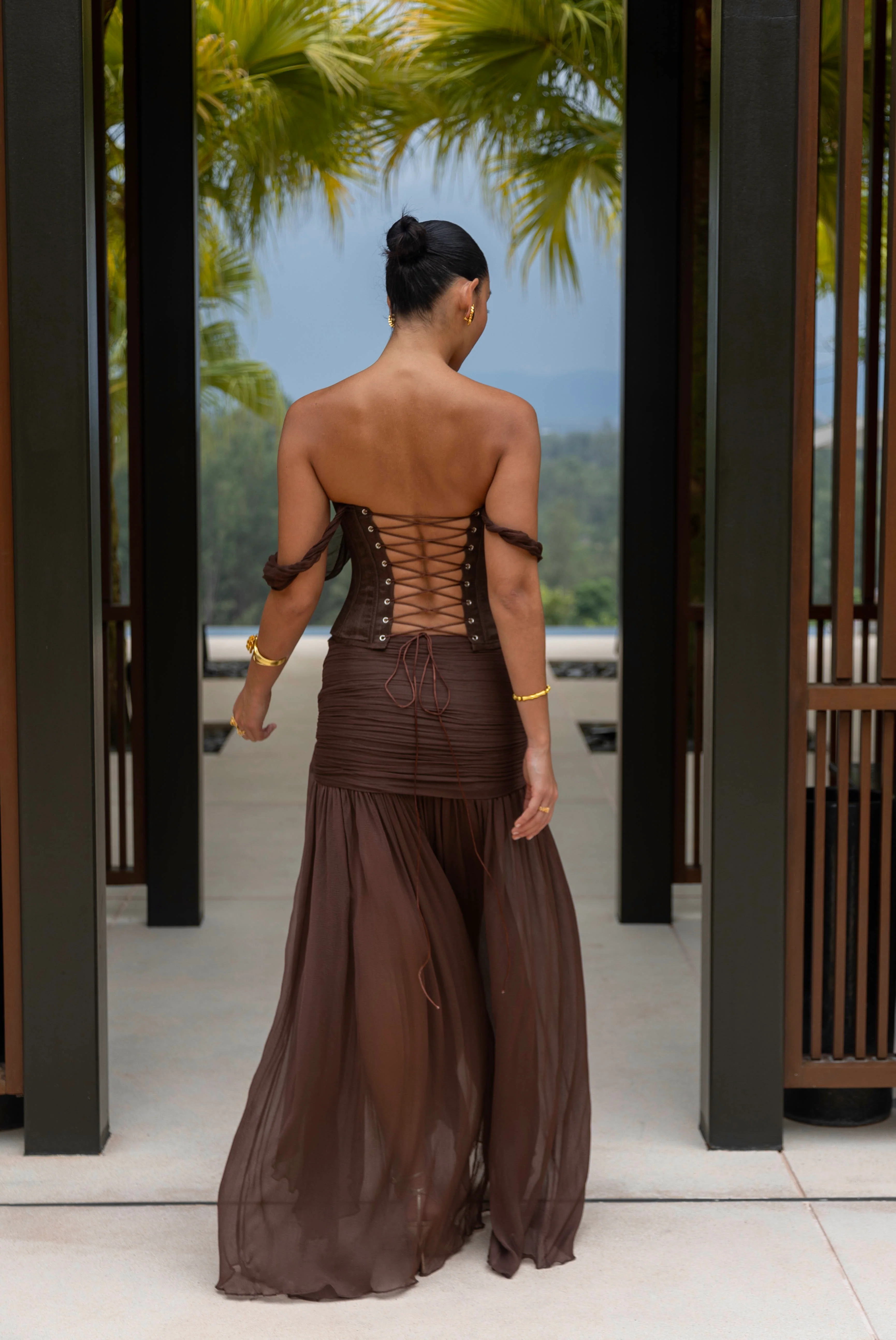 Sita Maxi Skirt Brown - Image 6