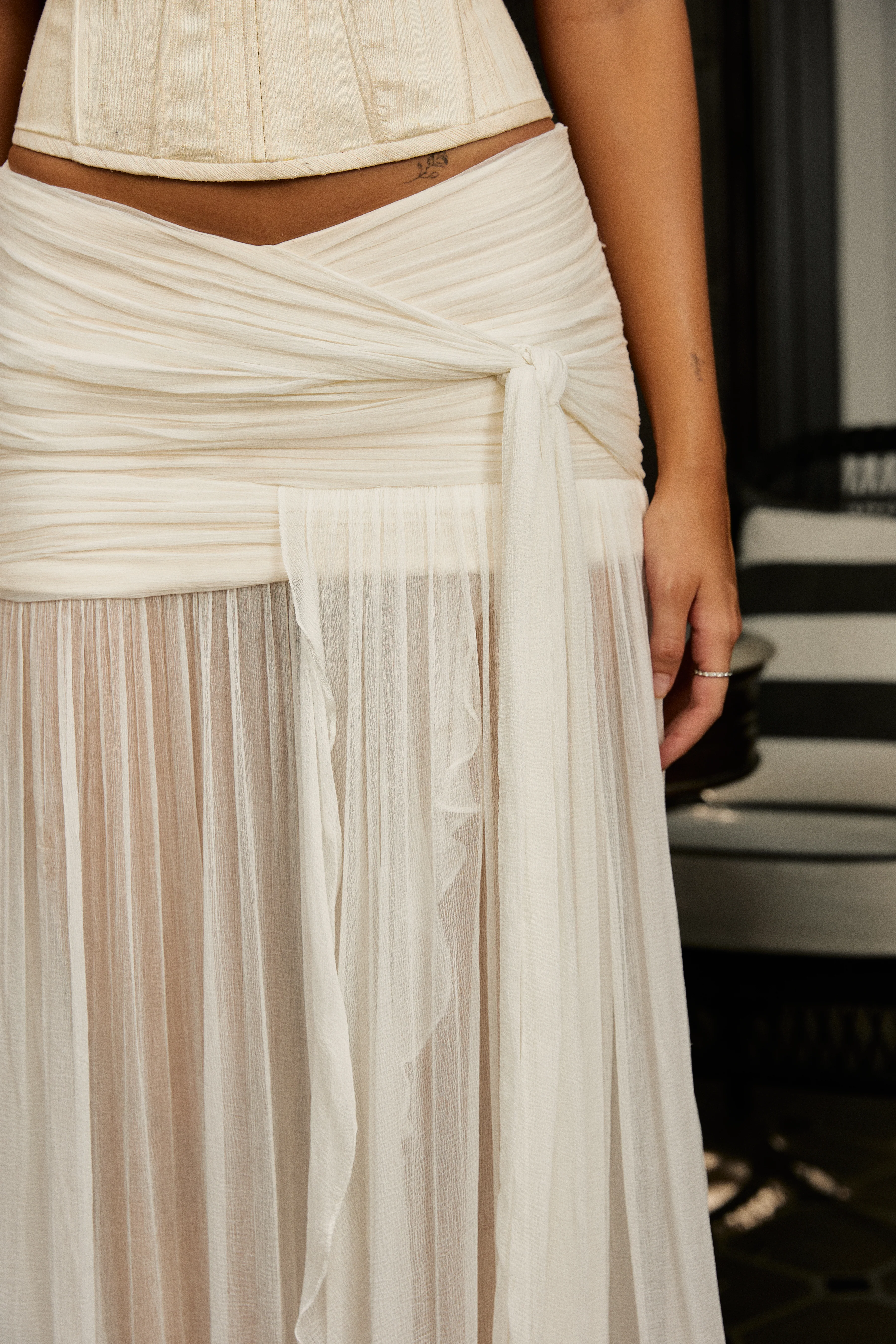 Sita Maxi Skirt Ivory - Image 7