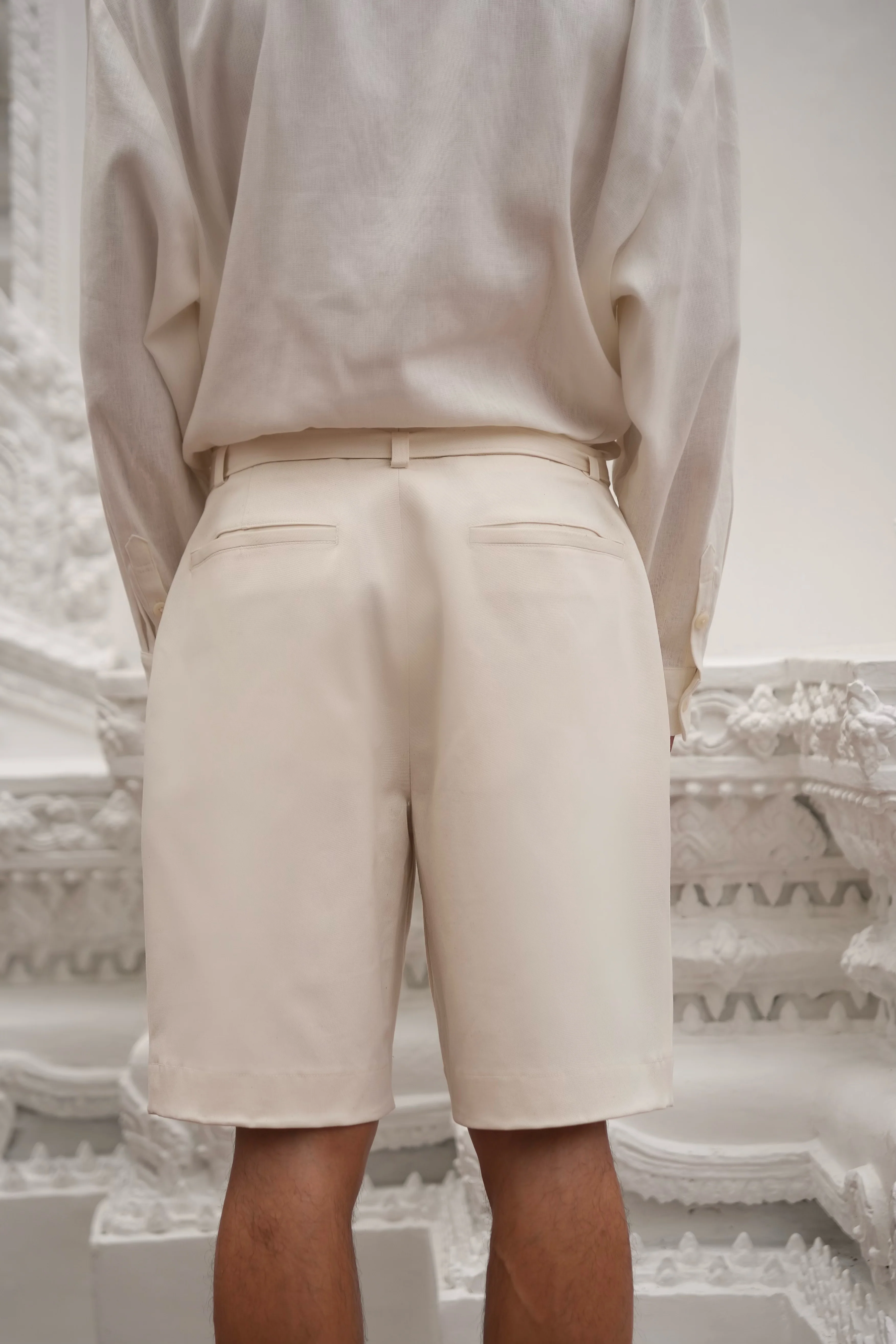 Thanin Belted Shorts Ecru - Image 7